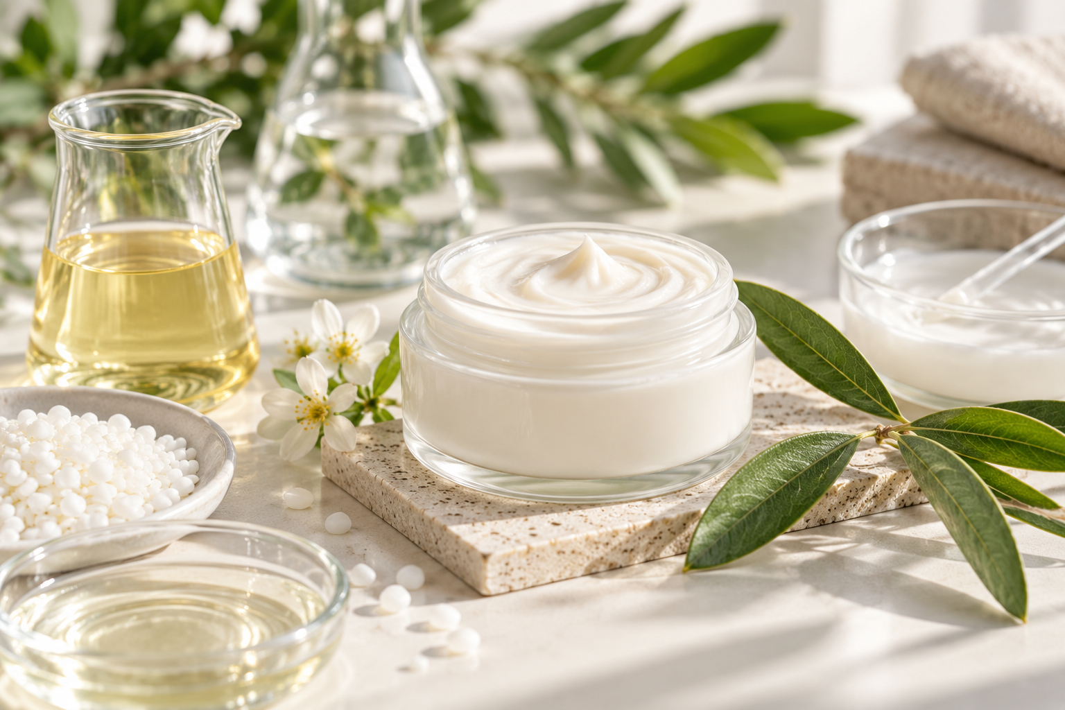 Olivem 1000 Emulgator und moderne Creme